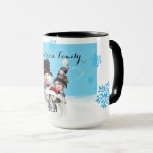 Je familie als sneeuwvakantie mok (Voorkant rechts)