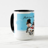 Je familie als sneeuwvakantie mok (Voorkant links)