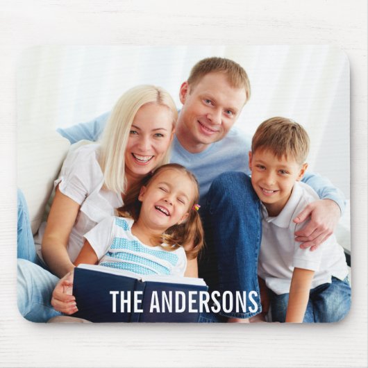Je familie foto en naam Mousepad W Muismat (Voorkant)