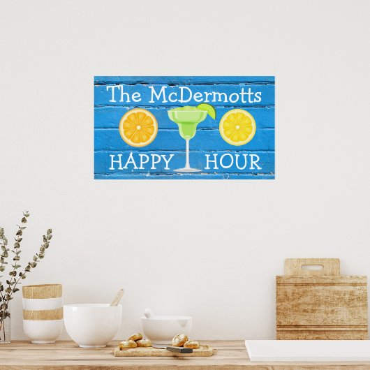 Je familienaam - je gelukkige uur! poster (Keuken)