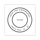 Je familienaam retouradres rubberstempel (Afrduk)