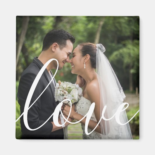 Je favoriete bruiloft fotoscriptliefde magneet (Voorkant)