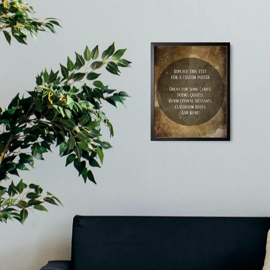 Je favoriete citaat bruin gekraatte grunge poster