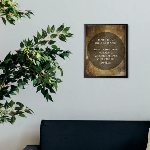 Je favoriete citaat Bruin Gekrast Grunge Poster