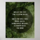 Je favoriete citaat donkergroene broekbellen poster (Voorkant)