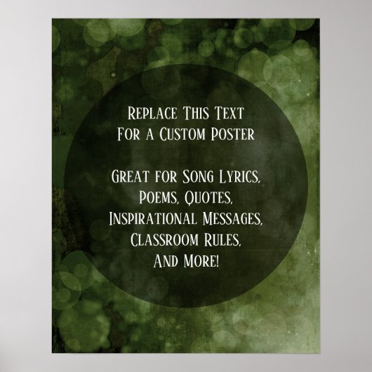 Je favoriete citaat donkergroene broekbellen poster (Voorkant)