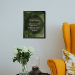 Je favoriete citaat donkergroene broekbellen poster<br><div class="desc">De achtergrond is bedekt met een krasste, onderdrukkende, grijze afbeelding in een donkere, diepe groene kleur; de interacties met de texturen zijn vette, feestelijke, beluisterachtige cirkels gemaakt van beide lichtfakkels. Je bent welkom om mijn stukje digitale kunst te vervangen door je eigen, of zelfs door een foto die je leuk...</div>