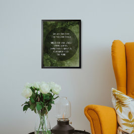 Je favoriete citaat donkergroene broekbellen poster