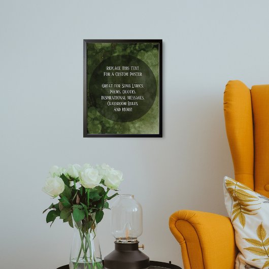 Je favoriete citaat donkergroene broekbellen poster