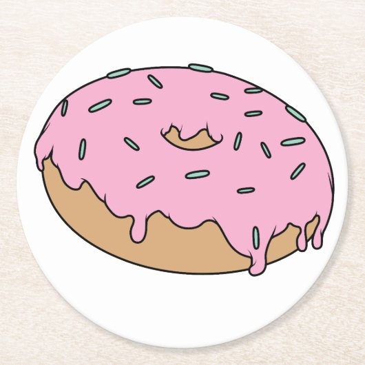  je favoriete donut met sprinkles ronde kartonnen onderzetter (Voorkant)