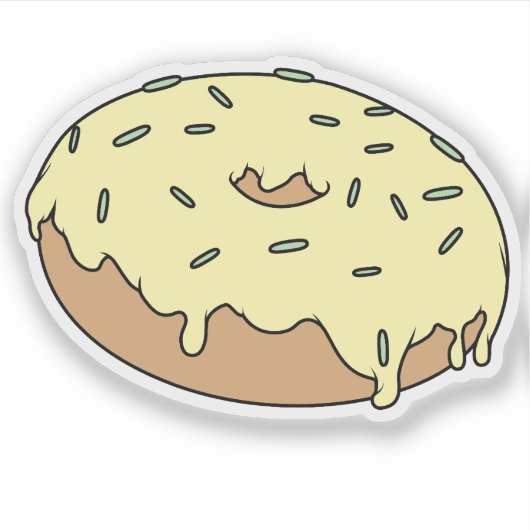  je favoriete donut met sprinkles sticker (Voorkant)