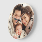 Je favoriete familiefamilie foto grote klok (Hoek)