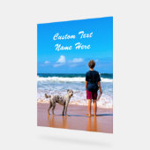 Je favoriete foto Acryl bord met aangepaste tekst (Hoek)