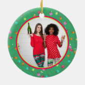 Je favoriete foto persoonlijke Afbeelding twee inz Keramisch Ornament (Achterkant)