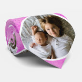 Je favoriete foto roze cirkel Lijsten Stropdas (Opgerold)