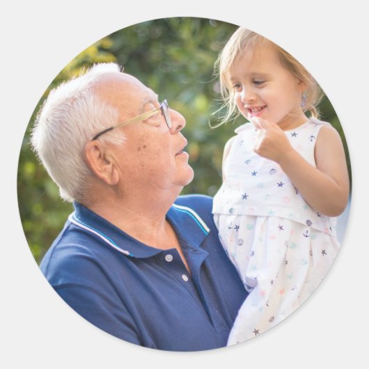 Je favoriete foto toevoegen ronde sticker (Voorkant)