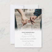 Je favoriete fotogeëngageerde aankondigingsfeest bedankkaart (Voorkant)