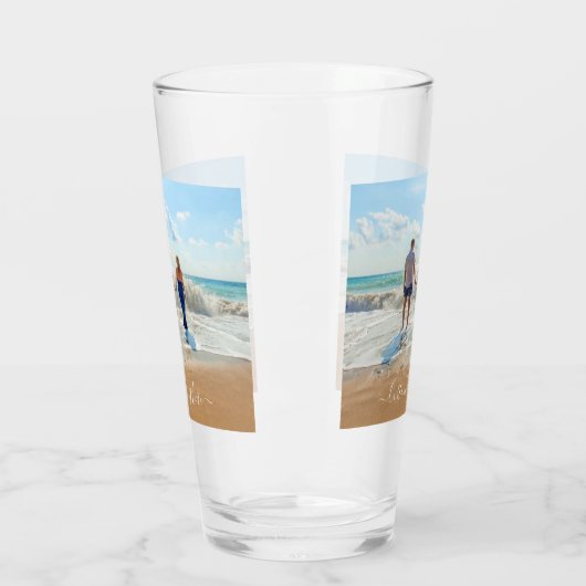 Je favoriete fotoglas cadeau met aangepaste tekst glas (Links)