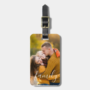 Je favoriete gezinsfoto bagagelabel