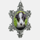 Je favoriete huisdier foto tin sneeuwvlok ornament (Links)