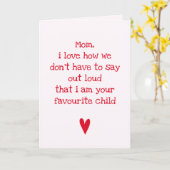 Je favoriete kind - Funny Quote Moederdag Kaart (Gele Bloem)