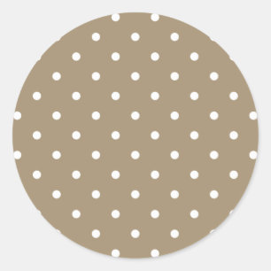 Je favoriete kleur met kleine witte stippen ronde sticker