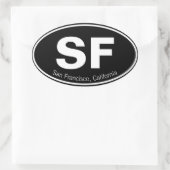 Je favoriete locatie ovale sticker (Tas)