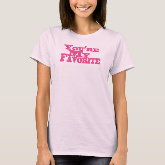 Je favoriete roze t-shirt (Voorkant)