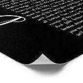 Je favoriete songtekst en muziek die in de muur zi poster (Hoek)