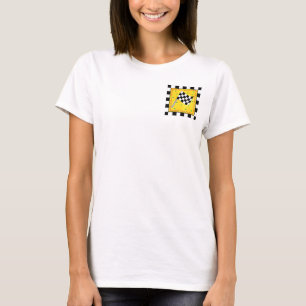 Je favoriete team van Race Gecontkerde vlag Aangep T-shirt