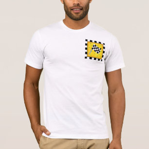 Je favoriete team van Race Gecontkerde vlag Aangep T-shirt