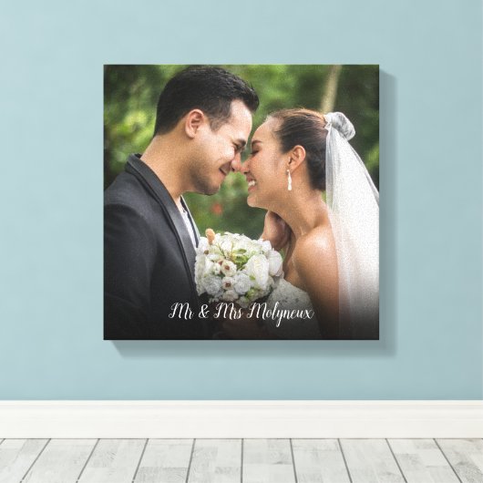 Je favoriete trouwfoto canvas afdruk (Insitu (Houten vloer))