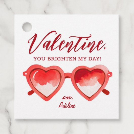 Je fleurt mijn zonnebril Valentijnse  Bedankjes Labels (Voorkant)