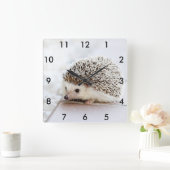 Je foto aangepaste vierkante klok met zwarte cijfe (Huis)