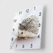 Je foto aangepaste vierkante klok met zwarte cijfe (Hoek)