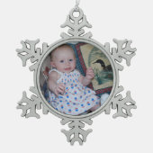Je foto aanpassen tin sneeuwvlok ornament (Voorkant)