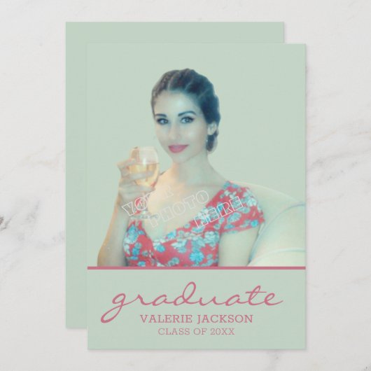 Je foto Afstuderen Aankondiging (Voorkant / Achterkant)