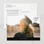 Je foto Afstuderen Bedankt Briefkaart (Voorkant / Achterkant)