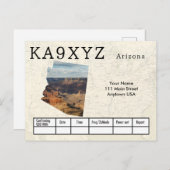 Je foto Arizona Shaped Cutout Custom QSL Briefkaart (Voorkant / Achterkant)