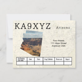 Je foto Arizona Shaped Cutout Custom QSL Briefkaart