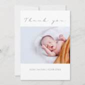 Je foto-baby shower bedankt je kaart (Voorkant)