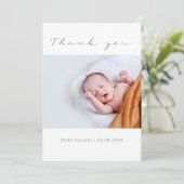 Je foto-baby shower bedankt je kaart (Staand voorkant)