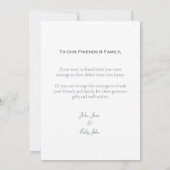 Je foto-baby shower bedankt je kaart (Achterkant)