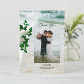 Je foto Beach Lace Weddenschap Hartelijk dank Bedankkaart (Staand voorkant)