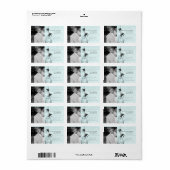 Je foto bruiloft  Bird Cage Aqua Damask Etiket (Full Sheet)