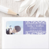 Je foto bruiloft  Lila Damask Etiket (Insitu)