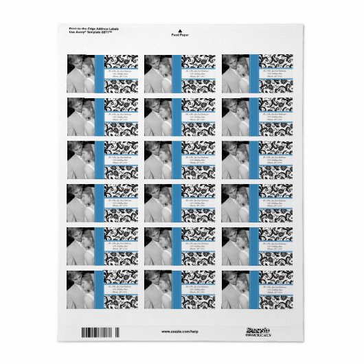 Je foto bruiloft Regatta Damask Etiket (Full Sheet)