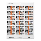 Je foto bruiloft  Tangerine Damask Etiket (Full Sheet)