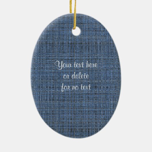 Je foto Cute Blue Cat Ornament (Achterkant)