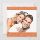 Je Foto Damask Bird Cage Weddenschap Save the Date Kaart (Achterkant)